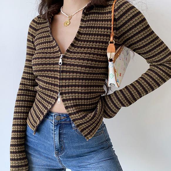 トップス カーディガン コート 長袖 かわいい 大人可愛い きれいめ シンプル カジュアル 大人 上品 おしゃれ お洒落 大人可愛い 大人女子 こなれ感 ガーリー エレガント 主役級 存在感 フォーマル 柄 ボーダー ストライプ 春 夏 秋 誕生日 クリスマス バレンタイン 10代 20代