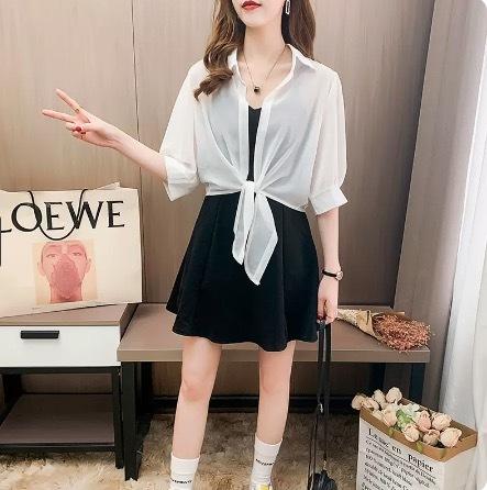 トップス デート シャツ ブラウス 白シャツ 白トップス ミニ丈