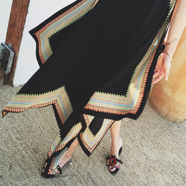 深Vネック キャミソール ワンピース キャミワンピ 膝下 ロング ロング