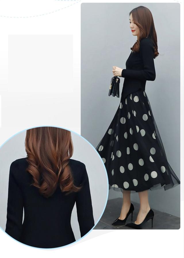 セットアップ 上下セット カシュクール トップス シフォン スカート カットソー フレアスカート 膝下 ロング ロング丈 袖あり 長袖 Vネック 襟なし フレア Aライン ドッキング ふわふわ ウエストゴム 透け感 2点セット ツーピース かわいい 大人可愛い きれいめ シンプル_10