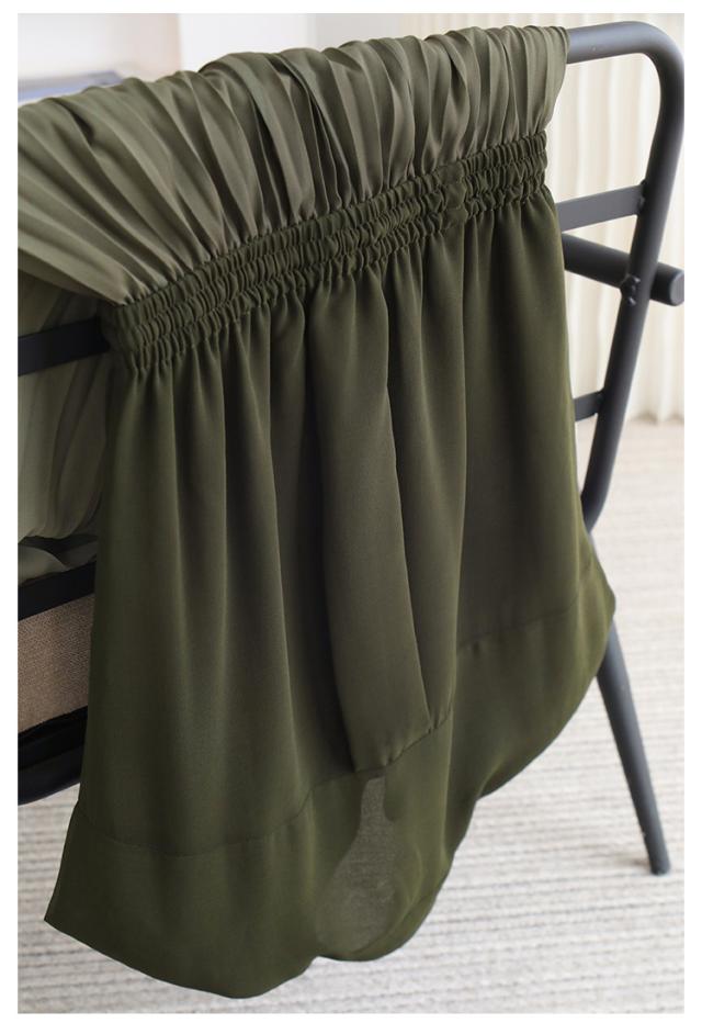 グラデーション プリーツ ロング ワンピース フレアワンピース 膝下