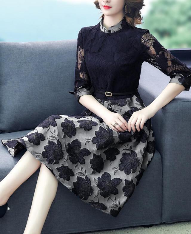 ワンピース フレアワンピース ロング丈 袖なし フレア セミフレア