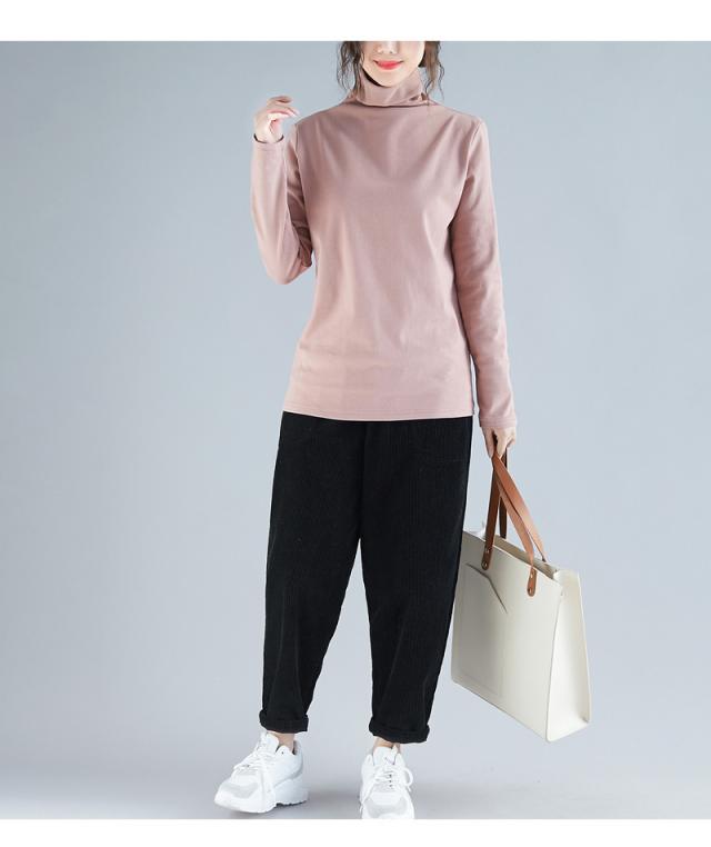 シンプル ベーシック タートルネック カットソー トップス 袖あり 長袖 萌袖 かわいい 大人可愛い きれいめ カジュアル 大人 上品 おしゃれ お洒落 大人女子 ラフ メンズライク マニッシュ ボーイッシュ スポーティー ラブリー キュート モード系 エレガント モダン 無地 秋_10