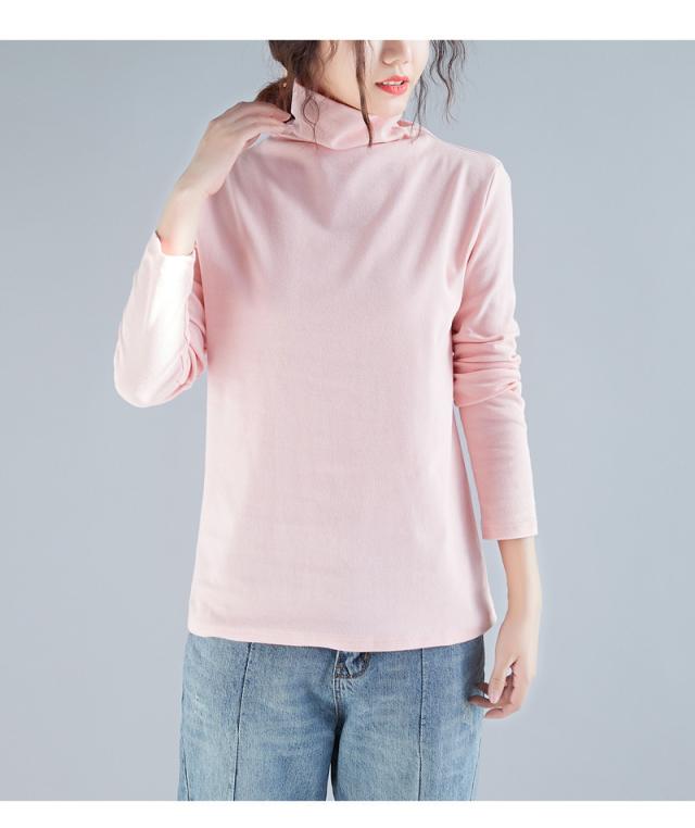 シンプル ベーシック タートルネック カットソー トップス 袖あり 長袖 萌袖 かわいい 大人可愛い きれいめ カジュアル 大人 上品 おしゃれ お洒落 大人女子 ラフ メンズライク マニッシュ ボーイッシュ スポーティー ラブリー キュート モード系 エレガント モダン 無地 秋_5