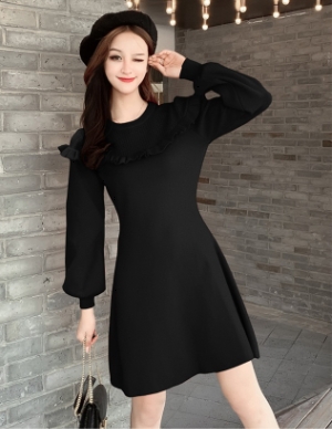 リブニット ミニ ワンピース フレアワンピース ニットワンピース ミニ ミニ丈 膝上 袖あり 長袖 ボリューム袖 Uネック オフショルダー オフショル フレア Aライン 切り替えデザイン リブ ニット かわいい 大人可愛い きれいめ シンプル カジュアル 大人 上品 おしゃれ リブニット ミニ ワンピース フレアワンピース ニットワンピース ミニ