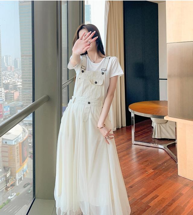 DABUWAWA キュート Vネック フレア チュール ワンピース 膝丈 161552045_o2.jpg?