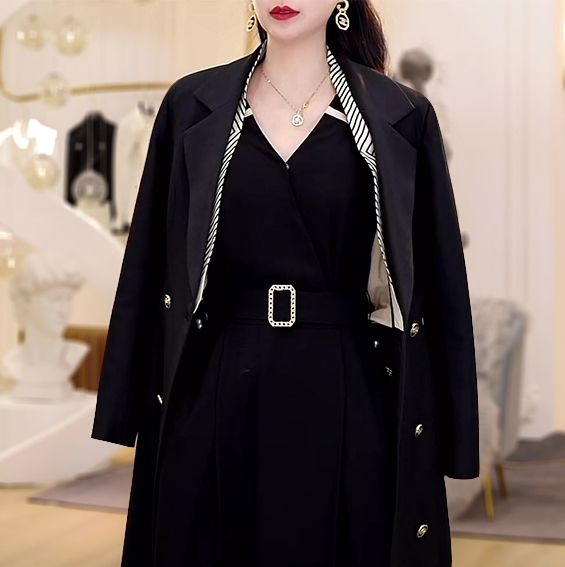 ベルト付き カシュクール ロング ワンピース フレアワンピース 膝下