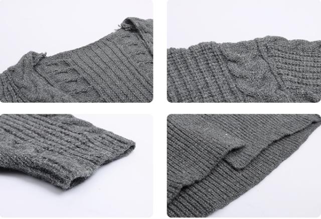 ケーブル編み ロング ニット カーディガン トップス アウター 膝下