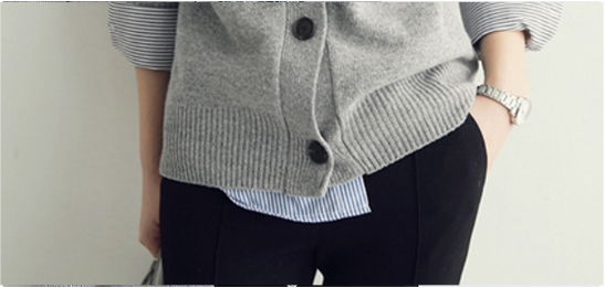 きれいめ シンプル Vネック カーディガン トップス 袖あり 長袖 襟なし