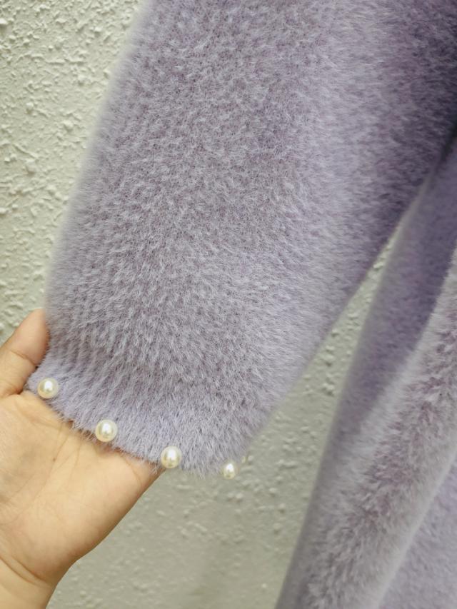 トップス アウター カーディガン コート ロング ロング丈 袖あり 長袖 Vネック 襟なし 前開き 厚手 かわいい 大人可愛い きれいめ シンプル 上品 おしゃれ アジアン エスニック エキゾチック ラフ 無地 秋 冬 10代 20代 レディース 女性用 通勤 デート お出かけ 公園デビュー_14