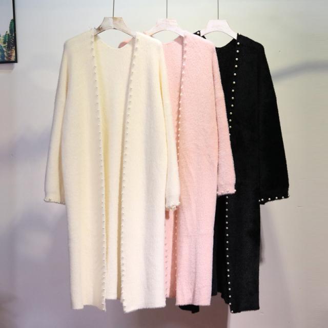 トップス アウター カーディガン コート ロング ロング丈 袖あり 長袖 Vネック 襟なし 前開き 厚手 かわいい 大人可愛い きれいめ シンプル 上品 おしゃれ アジアン エスニック エキゾチック ラフ 無地 秋 冬 10代 20代 レディース 女性用 通勤 デート お出かけ 公園デビュー_17