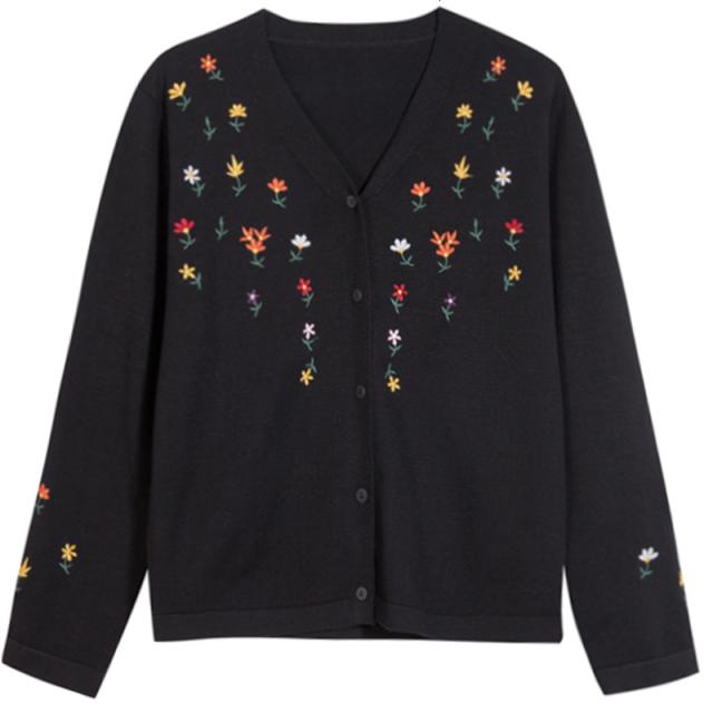 トップス ブラウス カーディガン 袖あり 長袖 Vネック スタンドカラー