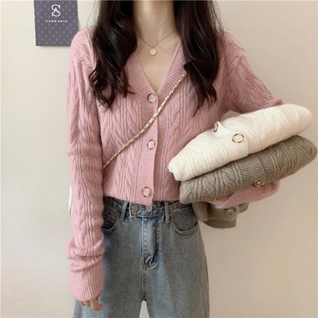 トップス アウター カーディガン 長袖 Vネック 襟なし スリム かわいい 大人可愛い きれいめ シンプル 大人 おしゃれ お洒落 大人可愛い 大人女子 こなれ感 ラフ 無地 春 秋 冬 10代 20代 30代 40代 レディース 女性用 ママ オフィス OL 学生 デート お出かけ 公園デビュー_3
