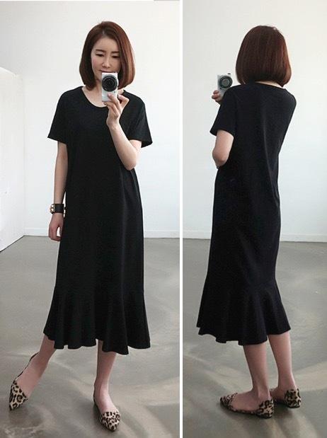 ワンピース Tシャツ フレアワンピース ワンピドレス ひざ丈 膝上 ミモレ ミモレ丈 ミディアム丈 袖あり 半袖 5分袖 五分袖 ボリューム袖 パフスリーブ フレアスリーブ フレンチスリーブ 萌袖 ラウンドネック クルーネック 襟なし フレア セミフレア 細身 ストレート Aライン