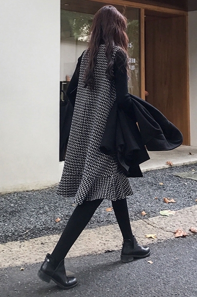 ツーピース セットアップ ワンピドレス 膝下 ロング ロング丈 袖あり