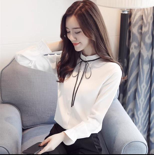 シャツ ブラウス 白シャツ 長袖 ホルンスリーブ スタンドカラー 綿 大人可愛い きれいめ おしゃれ キュート ガーリー 無地 春 秋 冬 デート お出かけ 休日 送料無料シャツ ブラウス 白シャツ 長袖 ホルンスリーブ スタンド