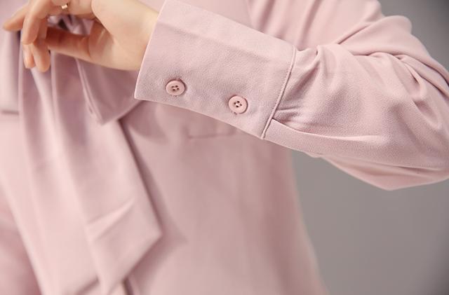 トップス シャツ ブラウス ミディアム丈 袖あり 長袖 Vネック 襟なし