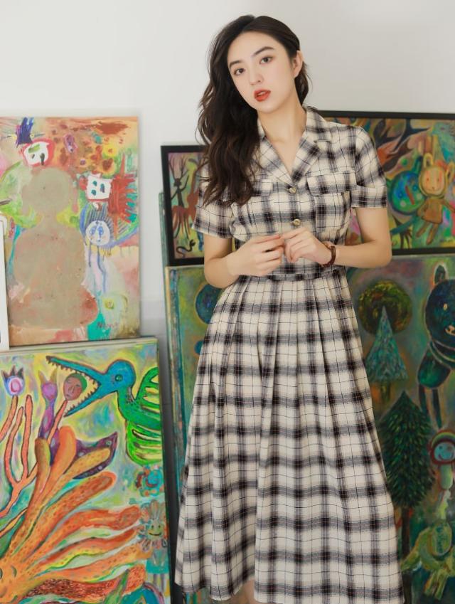 ワンピース シャツワンピース ワンピドレス 膝下 ロング ロング丈 袖