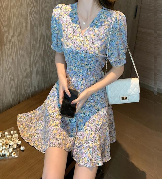 ワンピース ワンピドレス ショート ショート丈 膝上 袖あり 半袖