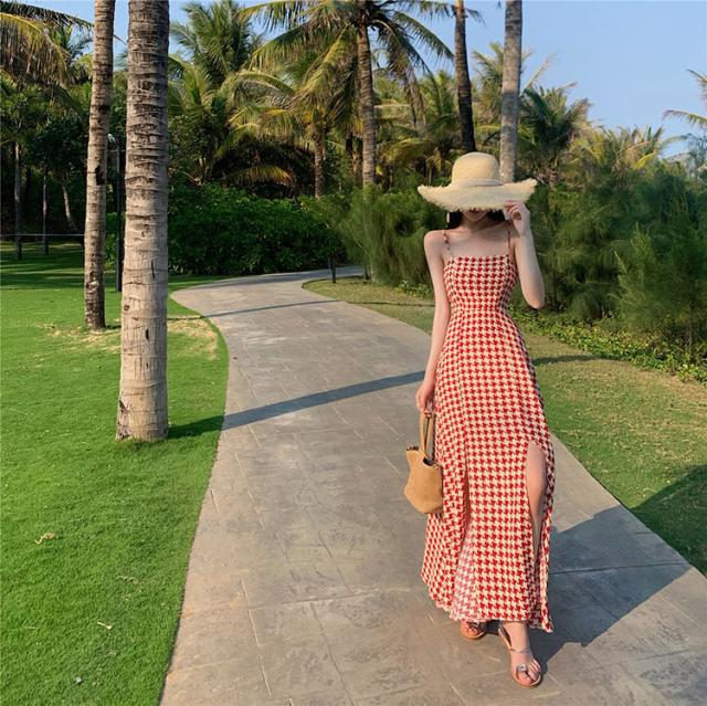 ワンピース ワンピドレス 膝下 ロング丈 袖なし ノースリーブ オフ