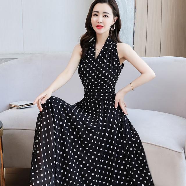 ワンピース フレアワンピース ワンピドレス 膝下 ロング ロング丈 袖なし ノースリーブ カシュクール 襟なし フレア Aライン シフォン ハイウエスト かわいい 大人可愛い きれいめ 大人 上品 おしゃれ アジアン エスニック エキゾチック 大人女子 セクシー エレガント 主役級