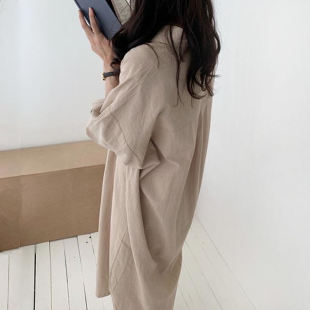 ワンピース シャツワンピース ワンピドレス ロング ロング丈 袖あり 長袖 襟付き ストレート Iライン サイドスリット 前開き 綿 かわいい 大人可愛い シンプル おしゃれ レトロ アジアン エスニック エキゾチック ラフ ルーズ 無地 春 秋 20代 30代 レディース 女性用 通勤 ワンピース シャツワンピース ワンピドレス ロング ロング丈 袖あり