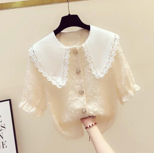 トップス デート レース シャツ ブラウス 白シャツ 白トップス ショート ショート丈 ミディアム丈 袖あり 半袖 パフスリーブ フレアスリーブ フレンチスリーブ ドロップショルダー 萌袖 Vネック 襟付き フレア セミフレア ストレート ワイド Aライン Iライン 切り替えデザイン トップス デート レース シャツ ブラウス 白シャツ 白トップス