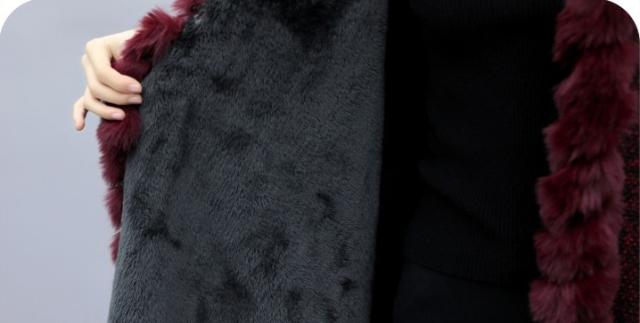 ファー付き ポンチョ ケープ アウター 襟なし ワイド ドッキング