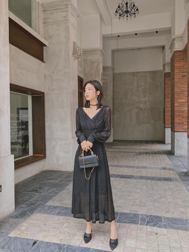 ドレス ワンピース パーティードレス フレンチドレス シフォン