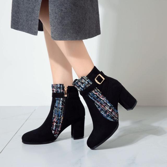 ヒール ブーツ レディースシューズ レディースブーツ ショートブーツ ハイヒール チャンキーヒール かわいい 大人可愛い きれいめ シンプル カジュアル 大人 上品 おしゃれ かっこいい きちんと感 ラブリー キュート クール モード系 モダン こなれ感 無地 秋 冬 10代 20代