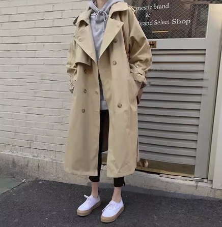 アウター コート スプリングコート トレンチコート ウエストベルト ロング丈 ロング 長袖 Vネック 襟あり 前開きボタン ハイウエスト 体形カバー かわいい 大人可愛い きれいめ シンプル カジュアル 大人 上品 おしゃれ こなれ感 ラフ マニッシュ スポーティー クール