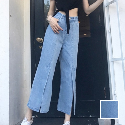 韓国 ファッション レディース パンツ デニム ジーパン ボトムス 夏 春 秋 カジュアル Nalo6067 パンツ ハイウエスト スリット 9部丈 ロの通販はau Pay マーケット 韓国ファッション お呼ばれ パーティードレス Natu Loha ナチュロハ