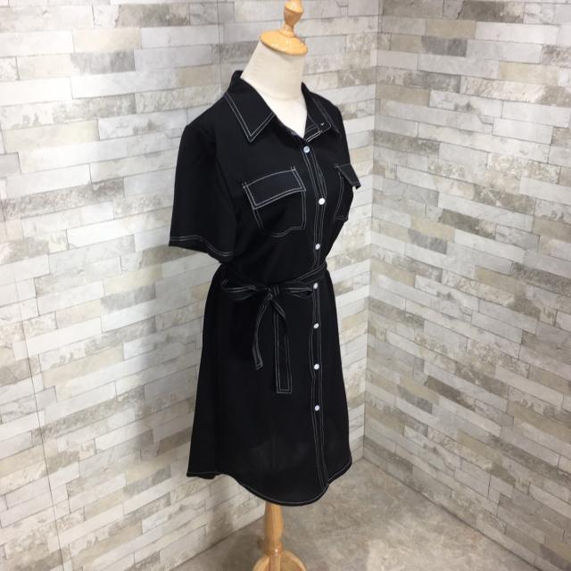 韓国 ファッション レディース ワンピース 夏 春 カジュアル Nalof378 ホワイト ステッチ リボンベルト ウエストマーク シャツテール ミの通販はau Pay マーケット 韓国ファッション お呼ばれ パーティードレス Natu Loha ナチュロハ