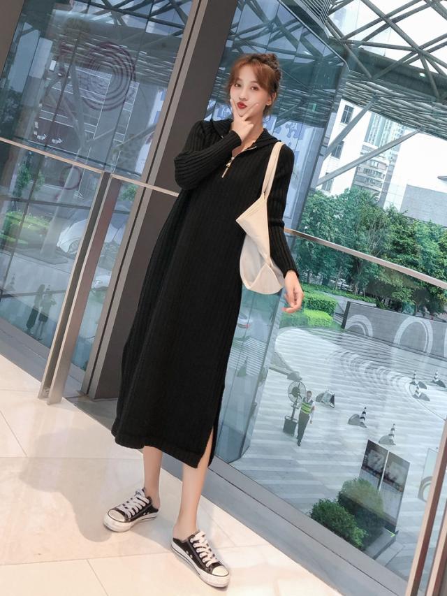 韓国 ファッション レディース ワンピース 秋 冬 カジュアル Nalog430 リブニット ゆるタイト パーカーワンピース シンプル コーデ 定番の通販はau Pay マーケット 韓国ファッション お呼ばれ パーティードレス Natu Loha ナチュロハ