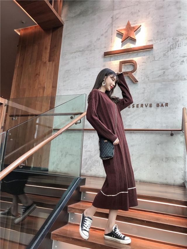 韓国 ファッション レディース ワンピース 秋 冬 新作 カジュアル Ptxg540 ライン ケーブルニットワンピース ゆるタイト シンプル コーの通販はau Pay マーケット 韓国 ワンピース パーティードレス Kilakilastyle キラキラスタイル