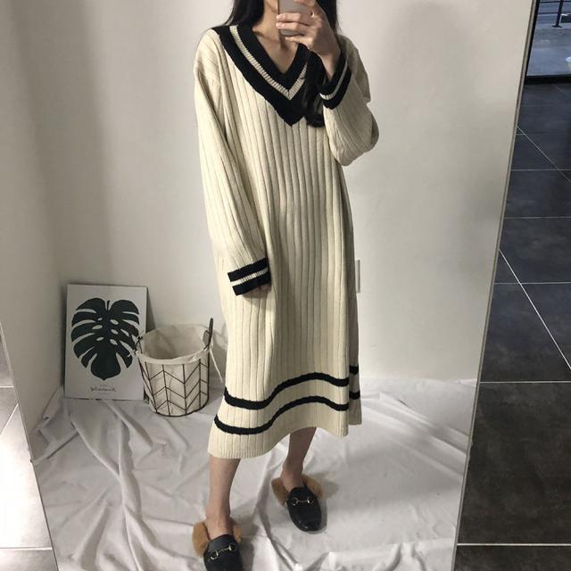 韓国 ファッション レディース ワンピース 秋 冬 カジュアル Naloh0 モノトーン アイビー調 リブ ゆるタイト ラフ シンプル コーデ 定の通販はau Pay マーケット 韓国ファッション お呼ばれ パーティードレス Natu Loha ナチュロハ