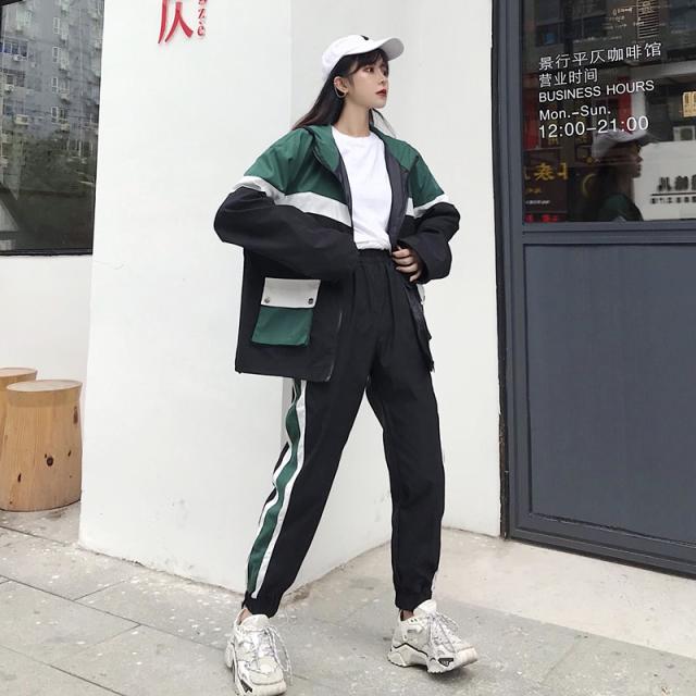 韓国 ファッション レディース セットアップ 秋 冬 カジュアル Naloh117 ライン ブルゾン ジョガーパンツ スポーティ シンプル コーデ の通販はau Pay マーケット 韓国ファッション お呼ばれ パーティードレス Natu Loha ナチュロハ