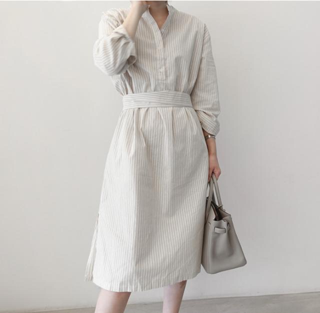 韓国 ファッション レディース ワンピース 夏 春 秋 カジュアル Naloh0 バンドカラー ハイネック風 コンサバティブ シンプル コーデ の通販はau Pay マーケット 韓国ファッション お呼ばれ パーティードレス Natu Loha ナチュロハ