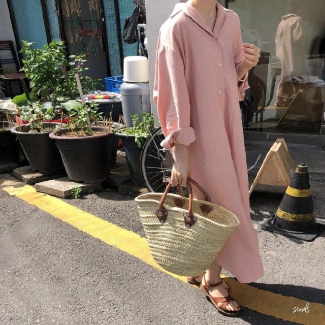 韓国 ファッション レディース ワンピース 夏 春 秋 カジュアル Naloh846 ゆったり 羽織り リラクシー ラフ マキシ丈 シンプル コーデ の通販はau Pay マーケット 韓国ファッション お呼ばれ パーティードレス Natu Loha ナチュロハ