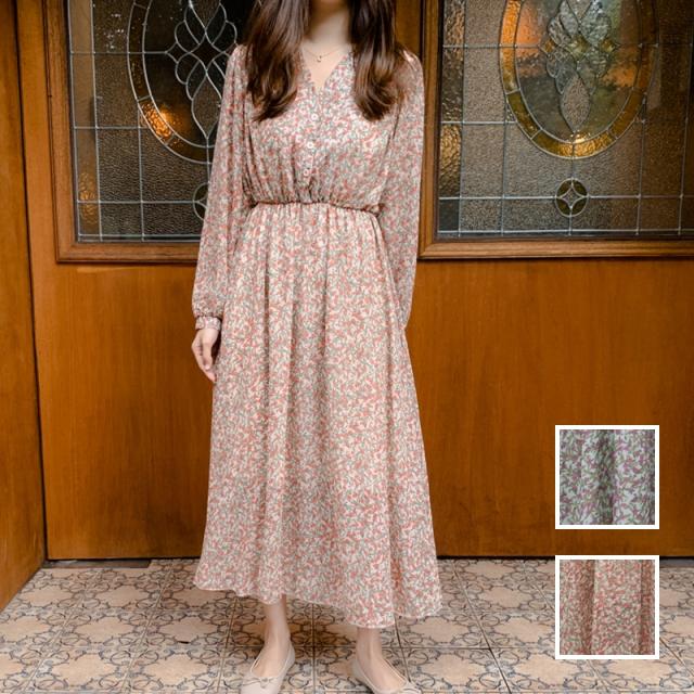 韓国 ファッション レディース ワンピース 秋 冬 春 カジュアル Naloh992 小花 ノーカラー パフスリーブ フェミニン シンプル コーデ 定の通販はau Pay マーケット 韓国ファッション お呼ばれ パーティードレス Natu Loha ナチュロハ