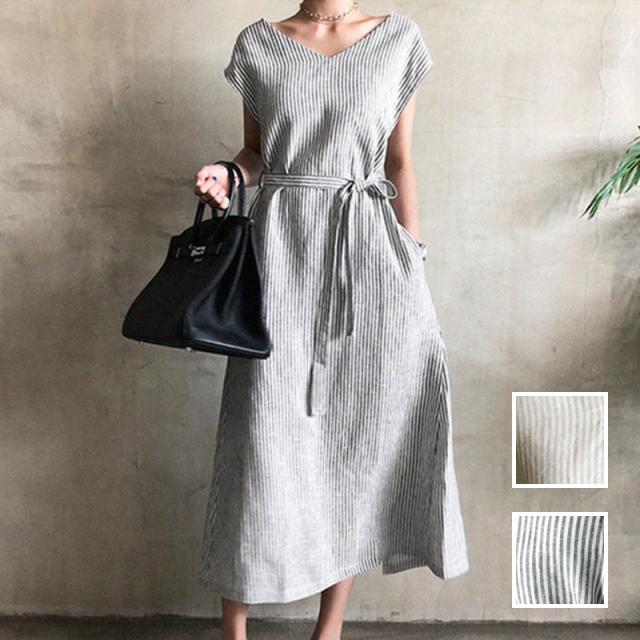 韓国 ファッション レディース ワンピース 夏 春 カジュアル Naloi234 マキシ丈 Vネック オーバーショルダー リネン風 シンプル コーデ の通販はau Pay マーケット 韓国ファッション お呼ばれ パーティードレス Natu Loha ナチュロハ