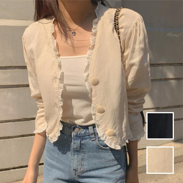 韓国 ファッション レディース アウター ジャケット 春 夏 秋 新作 カジュアル Ptxi468 リネン風 フリル スタンドカラー パフスリーブ の通販はau Pay マーケット 韓国 ワンピース パーティードレス Kilakilastyle キラキラスタイル