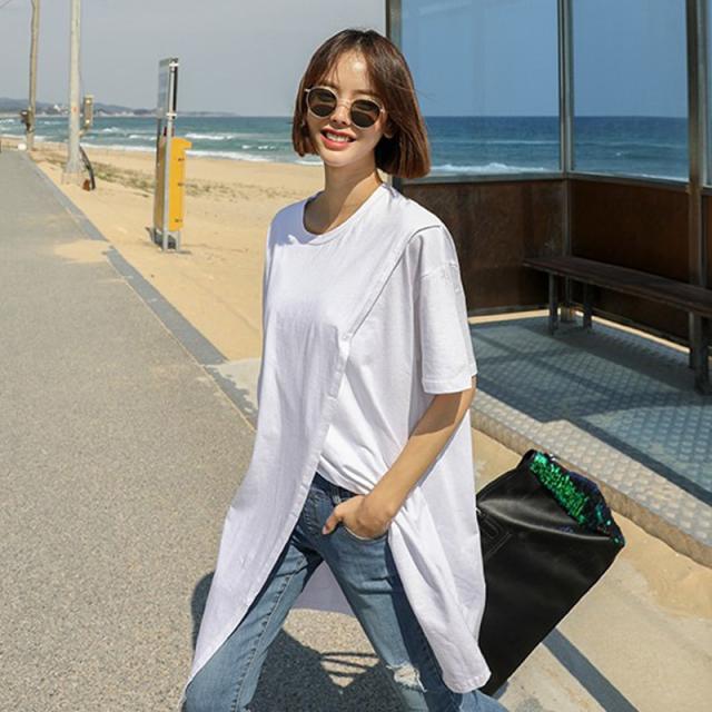韓国 ファッション レディース トップス Tシャツ カットソー 夏 春 カジュアル Naloi748 アシンメトリー オーバーサイズ こなれ感 シンの通販はau Pay マーケット 韓国ファッション お呼ばれ パーティードレス Natu Loha ナチュロハ