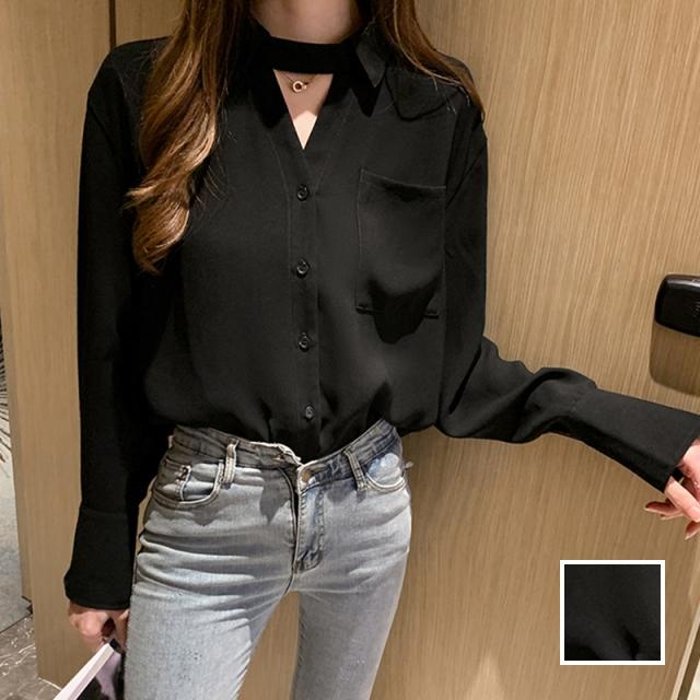 韓国 ファッション レディース トップス ブラウス シャツ 秋 冬 春 カジュアル Naloi904 チョーカー風 肌見せ オーバーサイズ モダン シの通販はau Pay マーケット 韓国ファッション お呼ばれ パーティードレス Natu Loha ナチュロハ