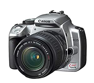 Canon EOS KISS デジタル N シルバー レンズキット 0128B002(中古品)