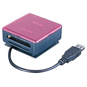 BUFFALO MCR-C28/U2-PK 29メディアカードリーダー/ライターピンク(中古品)