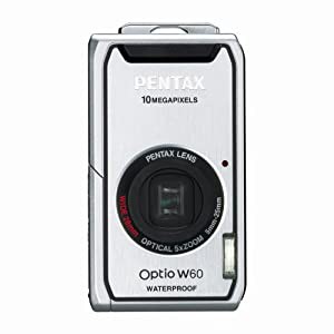 PENTAX デジタルカメラ OPTIO (オプティオ) W60 シルバー 1000万画素 光学5倍ズーム OPTIOW60S(中古品)