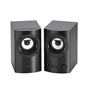 エレコム スピーカー PC TV ブラック MS-130BK(中古品)