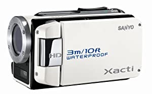 SANYO ハイビジョン 防水デジタルムービーカメラ Xacti (ザクティ) DMX-WH1 ホワイト DMX-WH1(W)(中古品)