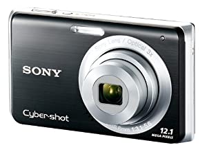 ソニー SONY デジタルカメラ Cybershot W190 (1210万画素/光学x3/デジタルx6/ブラック) DSC-W190/B(中古品)